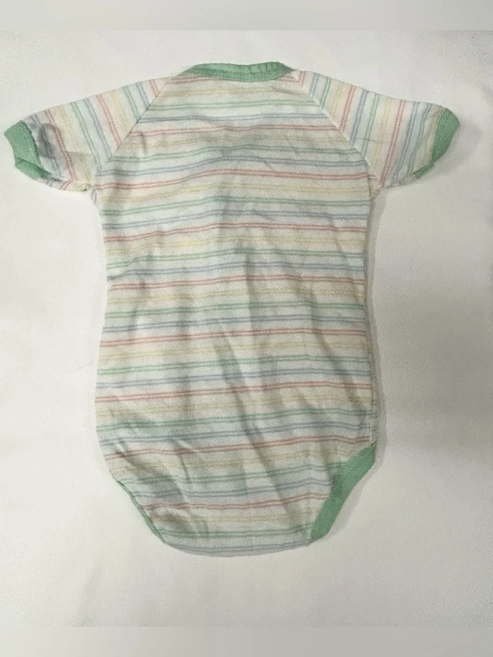 VTG 1980s Curty Newborn Striped Cotton Knit One-Piece